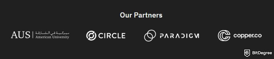 Is Bybit Safe: a list of Bybit's partners.