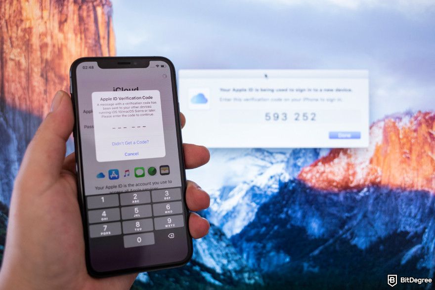 Is Bybit safe: Apple ID verification.