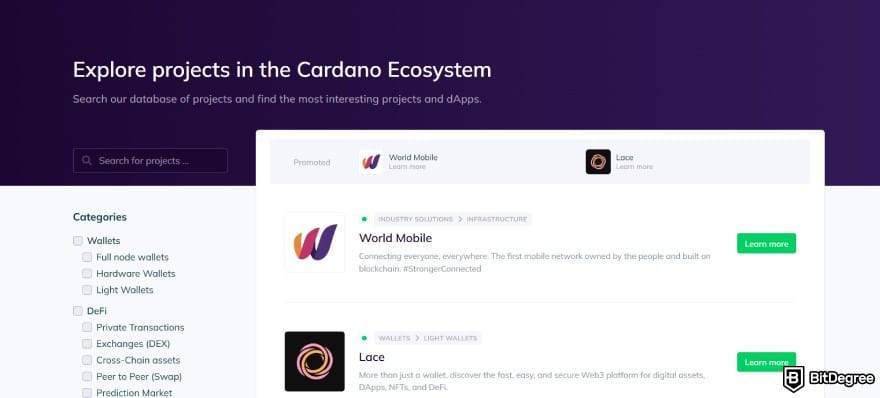 Is Cardano dead: projects in the Cardano ecosystem, including World Mobile and Lace.
