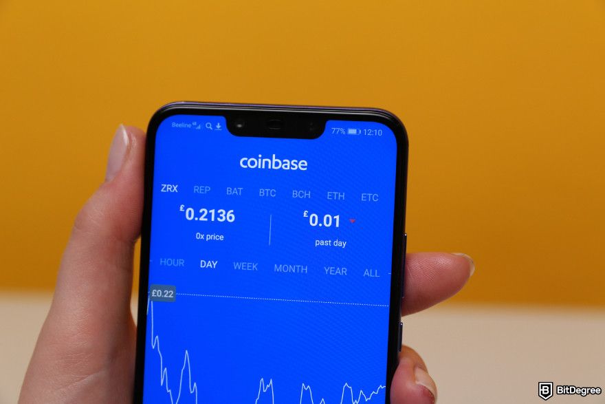 Is Coinbase safe: Coinbase wallet on phone.