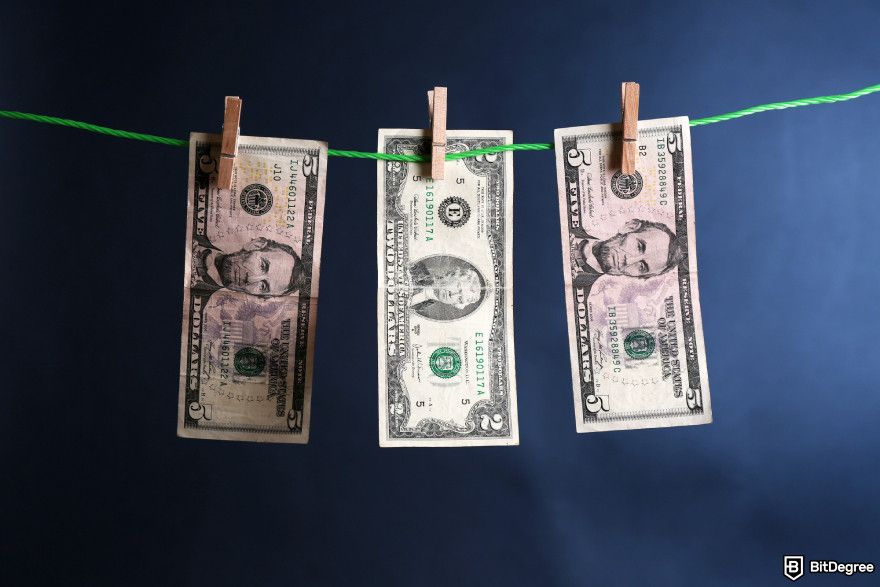 Is Coinbase safe: money laundering illustration.