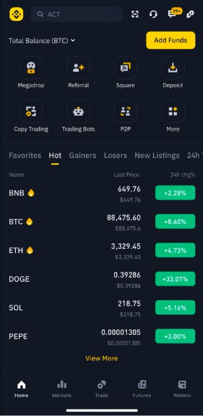 Is Dogecoin a good investment? A screenshot of the Binance mobile app.