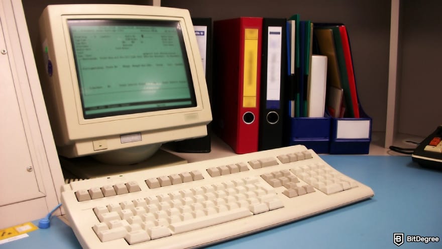 Is Ethereum dead: old computer workstation.