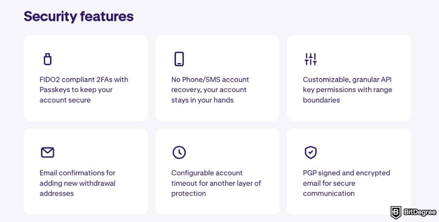 Is Kraken safe: available security features.