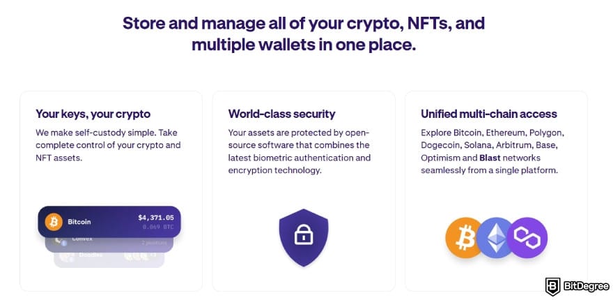 Is Kraken safe: Kraken Wallet features.