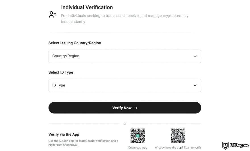 Is KuCoin safe: individual verification on KuCoin.