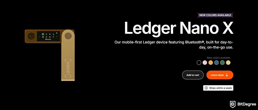 Is MetaMask safe: Ledger Nano X landing page.