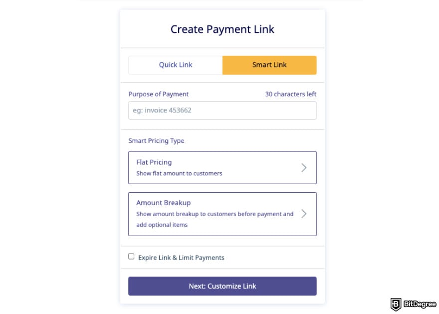 Is PayPal available in India: Instamojo payment link page.