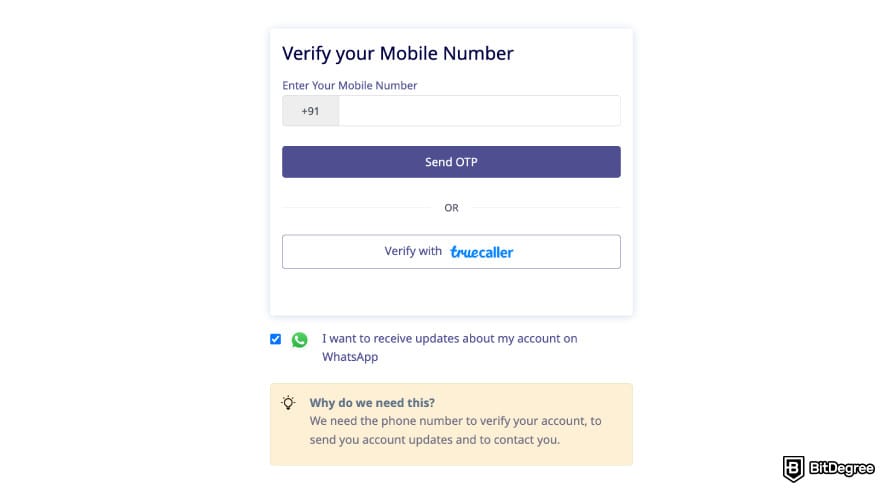 Is Paypal available in India: Instamojo sign up page verify phone number.
