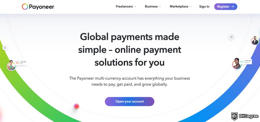 Is PayPal available in India: Payoneer homepage.
