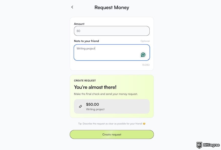 Is PayPal available in Pakistan: a form to enter the amount of money and note for generating a payment link.