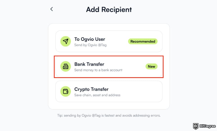 Is PayPal available in Pakistan: the [Bank Transfer] option on Ogvio outlined.
