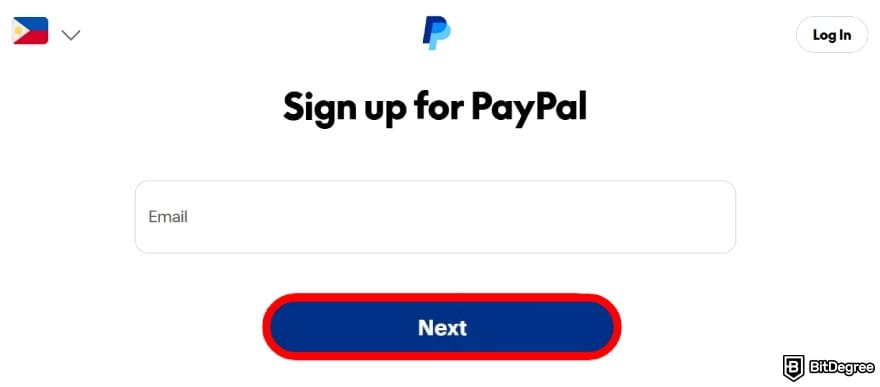 Is PayPal available in Philippines: enter email address.