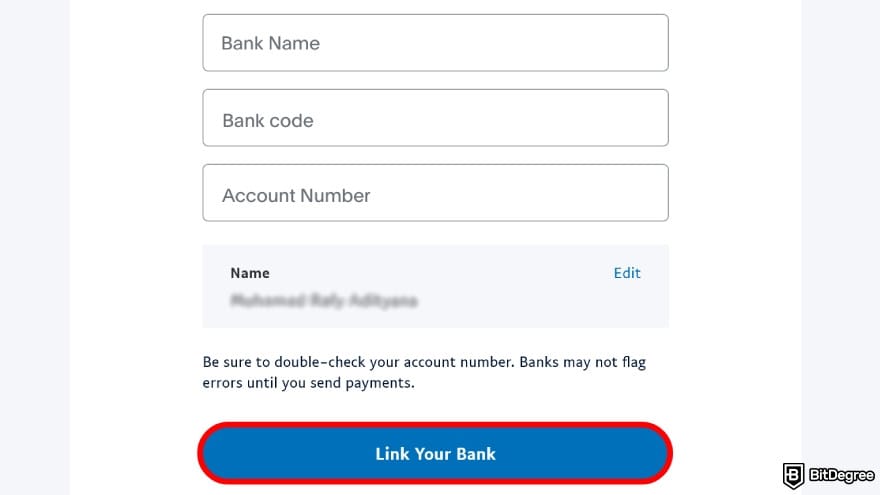 Is PayPal available in Philippines: enter your bank details and proceed.