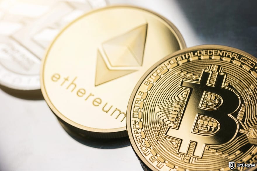 Is Solana dead: a Bitcoin and an Ethereum coin.