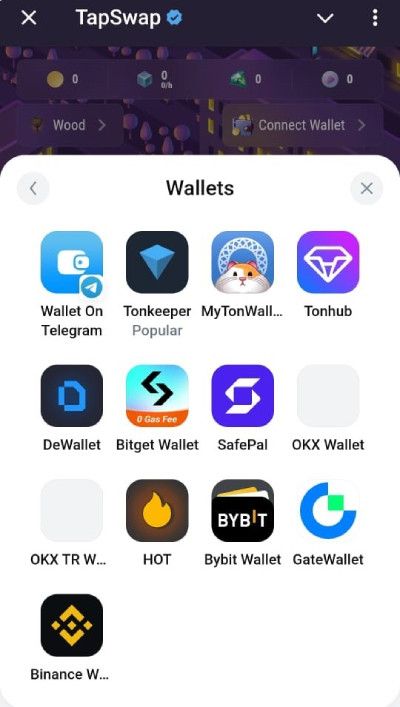 Is TapSwap legit: link a wallet.