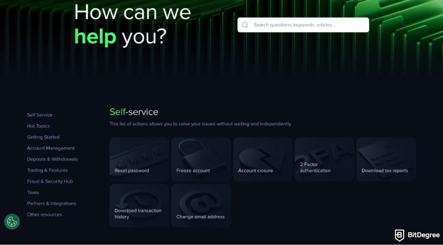 Is Uphold safe: a screenshot of Uphold's support centre.