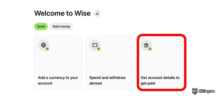 Is Wise available in the Philippines: click on the [Get account details to get paid] option.