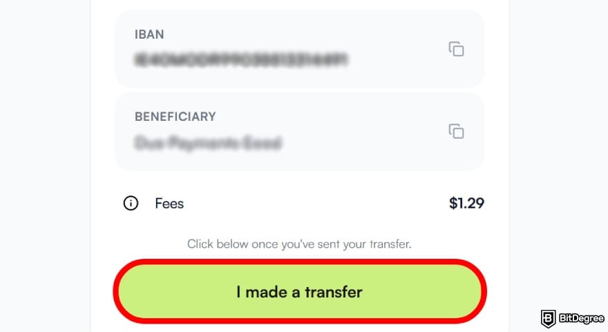 Is Wise available in the Philippines: confirm that you've made a transfer.