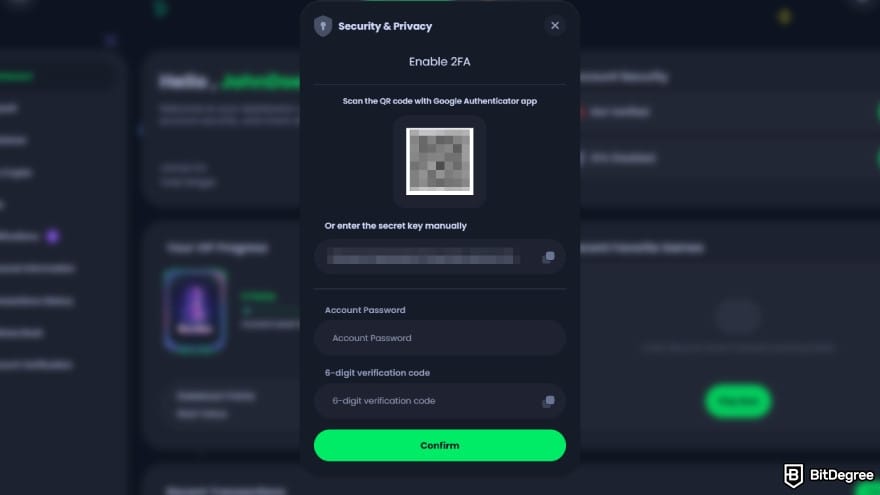 Jack.com review: activating 2FA. Jack.com review: activating 2FA.