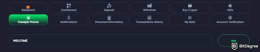 Jackbit casino review: Freespin Promo code section. Jackbit casino review: Freespin Promo code section.