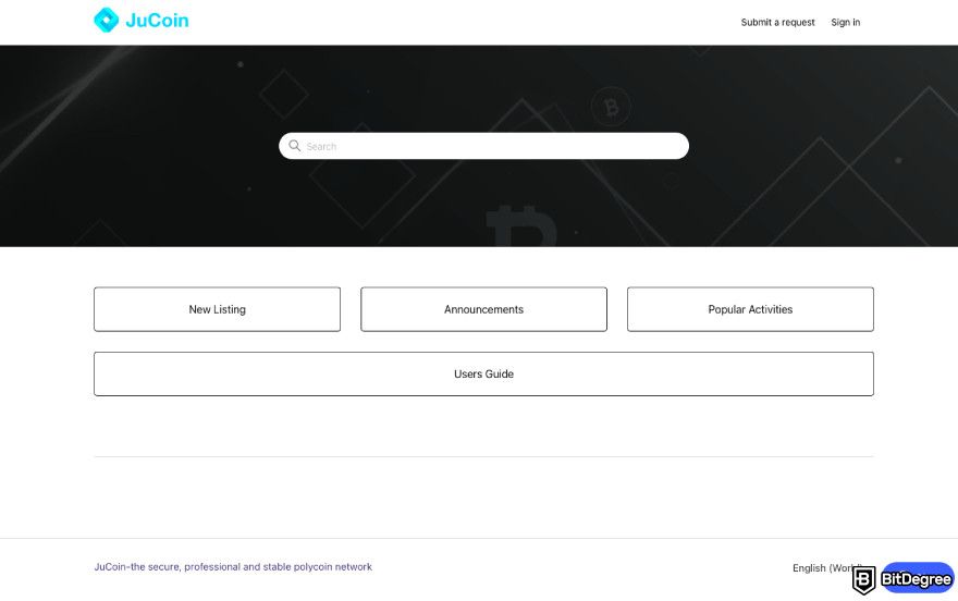 Jubi exchange review: a screenshot of Jubi's help center.