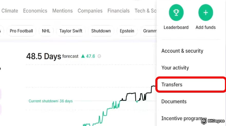 Kalshi review: select [Transfers].