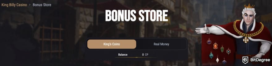 King Billy casino review: King Billy's bonus store. King Billy casino review: King Billy's bonus store.