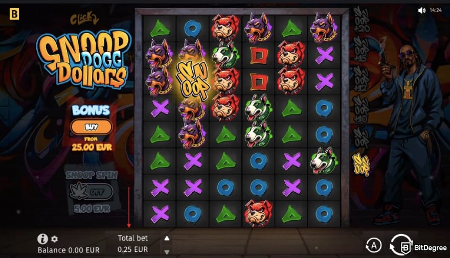 King Billy casino review: a red arrow pointing to the total bet selection. King Billy casino review: a red arrow pointing to the total bet selection.