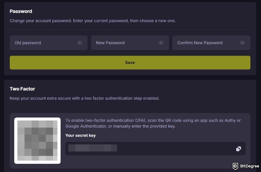 Kings.Game casino review: the security page on Kings.Game.