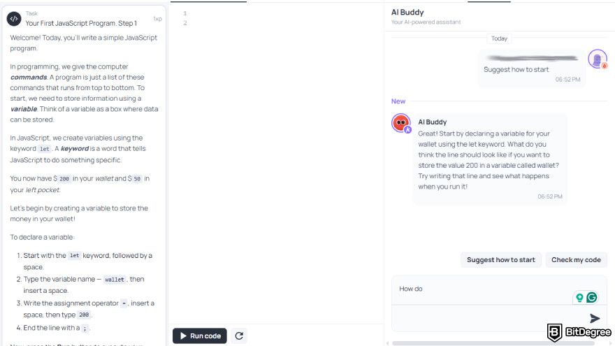 Knowely reviews: coding workspace.