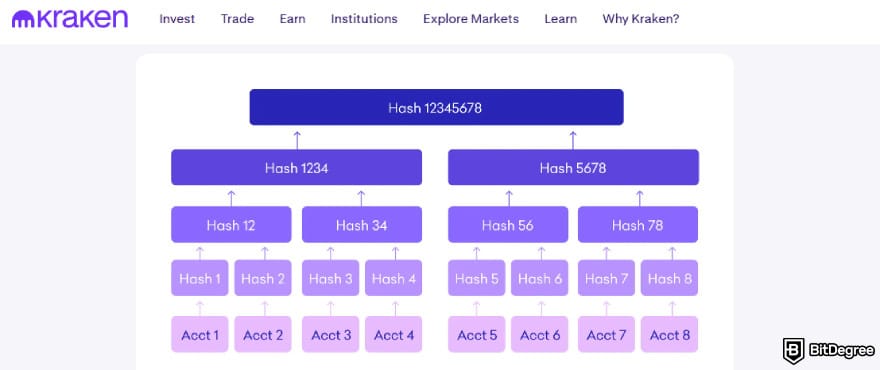 Krak app review: Merkle Tree illustration on Kraken.