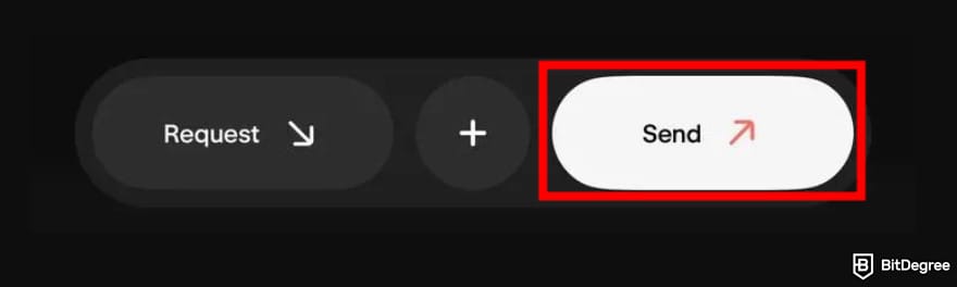 Krak app review: [Send] button on Krak.