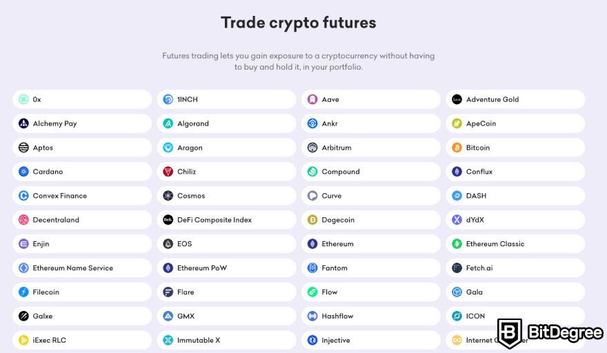Kraken Futures: trade crypto futures.
