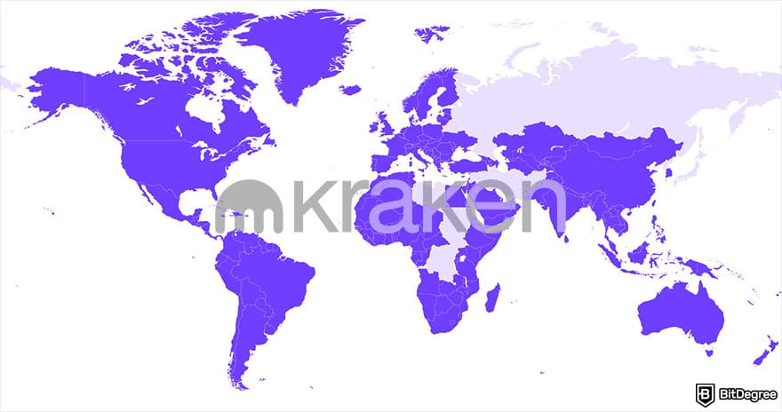 Kraken Review: Kraken availability map.