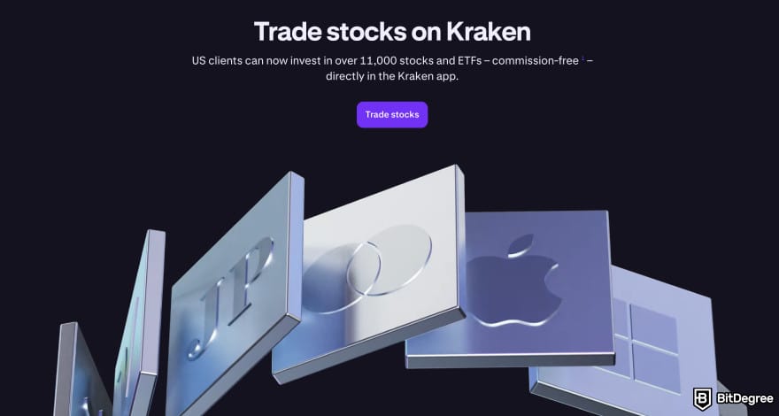 Kraken review: trading stocks on Kraken.