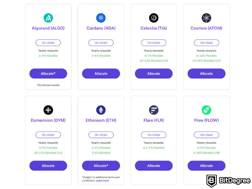 Kraken staking: off-chain options.