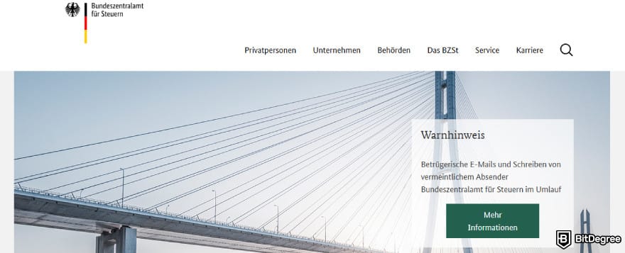 Kraken taxes: Bundeszentralamt für Steuern website.