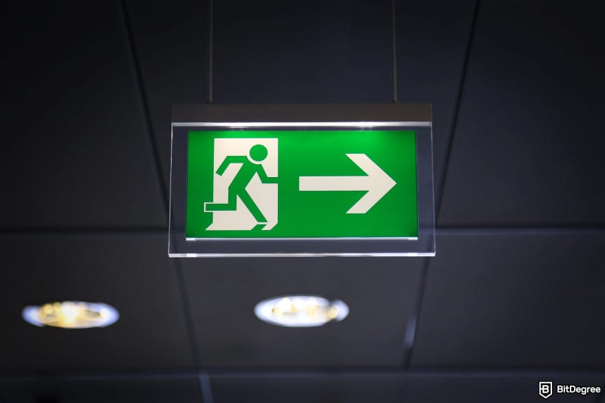 KuCoin copy trading: exit sign.