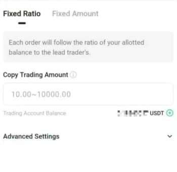 KuCoin copy trading: Fixed Ratio.