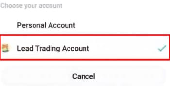 KuCoin copy trading: Lead Trading Account.