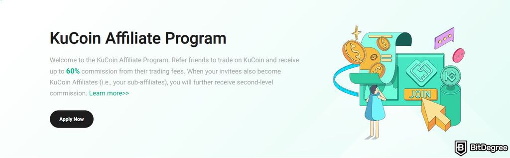 KuCoin fees: affiliate program.