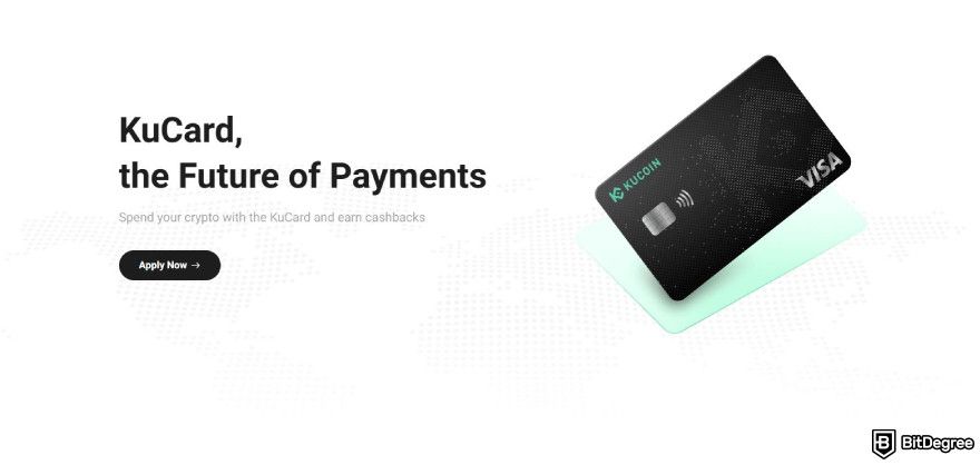 KuCoin fees: KuCard crypto debit card.