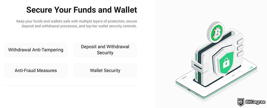 KuCoin review: a list of KuCoin's funds and wallet security features.