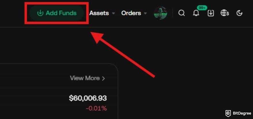 KuCoin vs Bybit: the Add Funds menu on KuCoin. KuCoin vs Bybit: the Add Funds menu on KuCoin.
