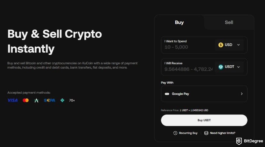 KuCoin vs Bybit: KuCoin one click buy page. KuCoin vs Bybit: KuCoin one click buy page.