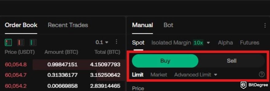 KuCoin vs Bybit: the order types menu on KuCoin. KuCoin vs Bybit: the order types menu on KuCoin.