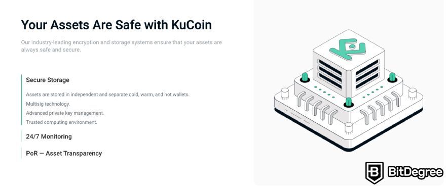 KuCoin wallet review: asset security.