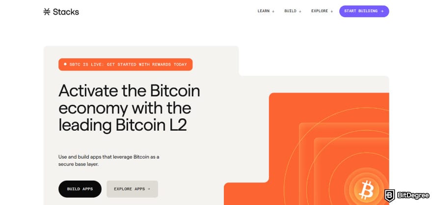 Layer 1 crypto list: Stacks's website.
