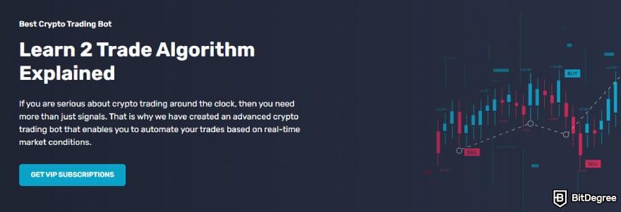 Learn2Trade review: crypto trading bot service.